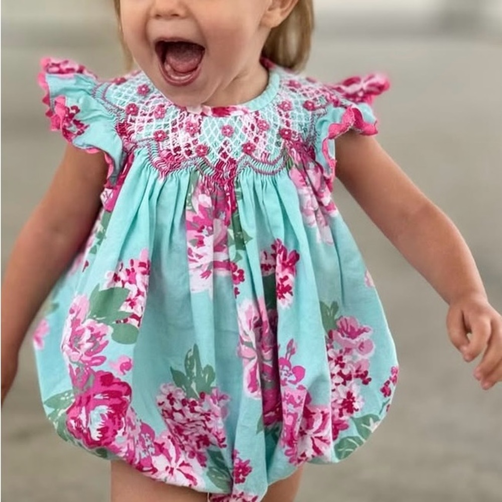 Floral Ruffle Kids One Piece